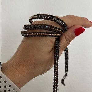 Lizou Black and Brown Beaded Bracelet